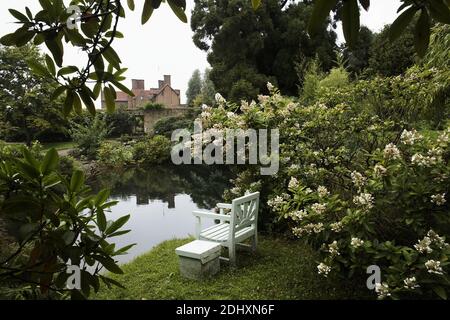 Chartwell Haus vom Garten aus gesehen. `s war Winston Churchills Heimat seit über 40 Jahren und ist heute im Besitz des National Trust Stockfoto